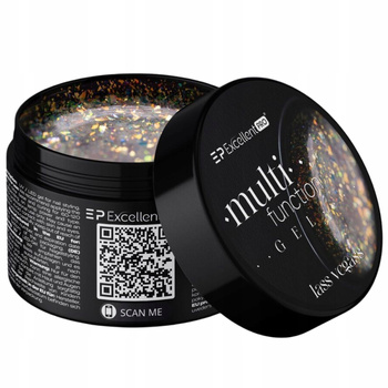 Excellent PRO Wielofunkcyjny Żel Do Paznokci Bezbarwny Brokat Las Vegas 15g