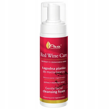Ava Laboratorium Red Wine Care Łagodna Pianka Do Mycia Twarzy 150 ml