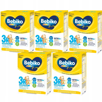 Bebiko Junior Nutriflor Expert 3R z Kleikiem Ryżowym Dla Dzieci 600g x 5