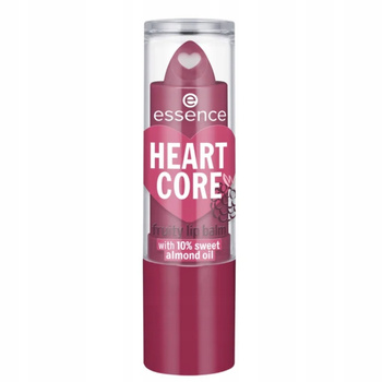 Essence Heart Core Balsam Do Ust Nawilżający Jeżynowy z Olejem Migdałowym