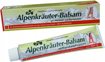 Lacure Alpenkrauter Balsam z Ziół Alpejskich Kasztanowiec i Liście Winogron 200ml