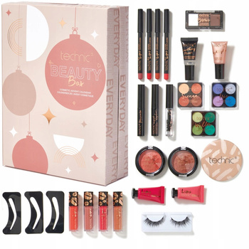 Technic Kalendarz Adwentowy Zestaw 24 Kosmetyków Damskich Do Makijażu