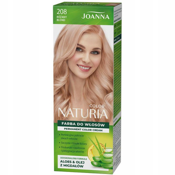 Joanna Naturia Color Nawilżająca Farba Do Włosów Aloes 208 Różany Blond 40g
