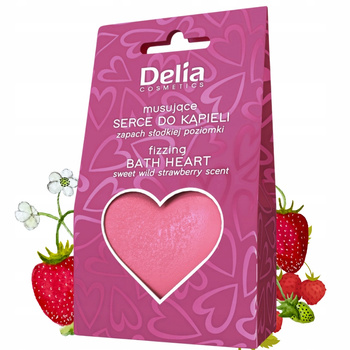 Delia Pachnąca Kula Do Kąpieli Bomba Prezent Serduszko Poziomkowe 100g