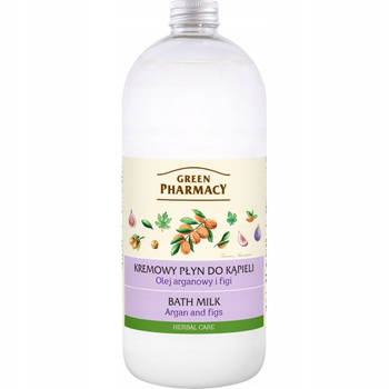 Green Pharmacy Kremowy Płyn Do Kąpieli Olej Arganowy Figa 1L 100ml
