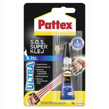 Pattex S.O.S. Super Klej Błyskawiczny Żel Ultra Wodoodporny Mega Mocny 2g