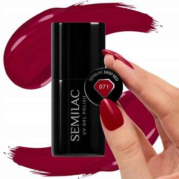 Semilac Lakier Hybrydowy Do Paznokci Deep Red 071 Głęboka Czerwień 7ml