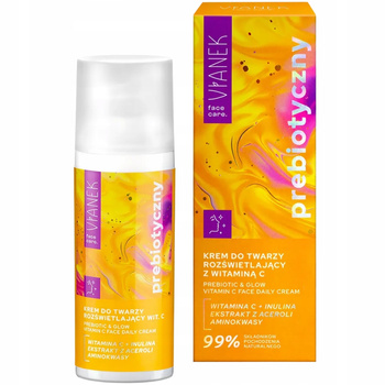 Vianek Prebiotyczny Rozświetlający Krem Do Twarzy z Witaminą C Inuliną 50ml