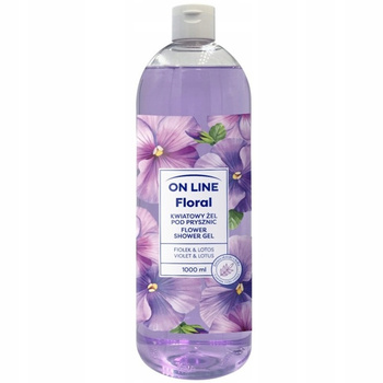 On Line Floral Intensywnie Kwiatowy Żel Pod Prysznic Fiołek Lotos 1000ml