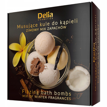 Delia Zestaw Prezentowy Kosmetyków Musujące Do Kąpieli Zimowe Mix 4x100g