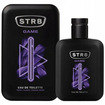 STR8 Game Męska Woda Toaletowa Lawenda Drzewo Ambrowe Wanilia EDT 100ml