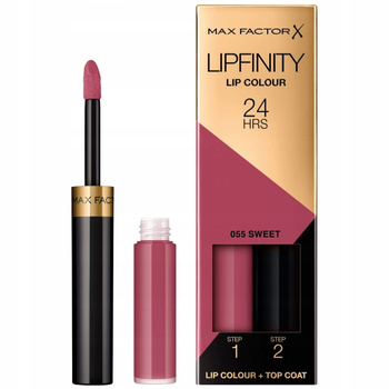 Max Factor Lipfinity 24H Trwała Pomadka Do Ust + Top Coat Róż 055 Sweet