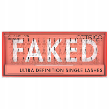 Catrice Faked Ultra Definition Sztuczne Rzęsy Czarne Kępki 51 szt + Klej