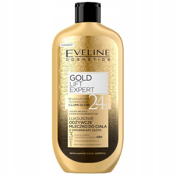 Eveline Gold Lift Expert Odżywcze Mleczko Do Ciała z Drobinkami Złota 350ml