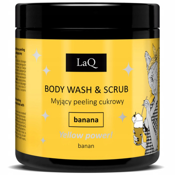 LaQ Naturalny Ujędrniający Cukrowy Peeling Do Ciała Banan Zielona Kawa 220g