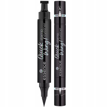 Essence Quick Wing Stamp Dwustronny Eyeliner w Pisaku + Stempel 01 Black