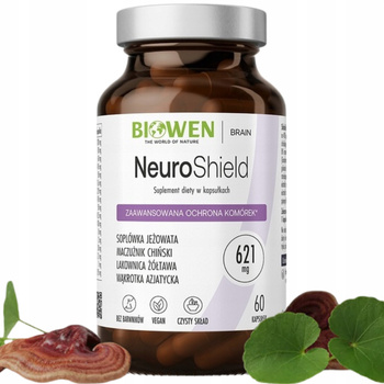 Biowen NeuroShield Suplement Ochrona Komórek Soplówka Jeżowata 60 Kapsułek