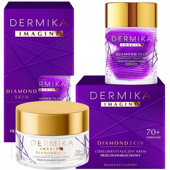 Zestaw Dermika Imagine Diamond Skin Przeciwzmarszczkowy Krem 70+ Serum