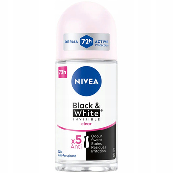 Nivea Black White Invisible Clear Damski Antyperspirant w Kulce 72H 50ml