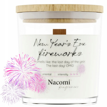 Nacomi Świeca Sojowa z Drewnianym Knotem New Year`s Eve Fireworks 140g