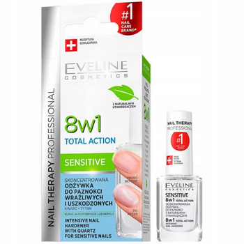 Eveline Nail Therapy 8w1 Sensitive Wzmacniająca Odżywka Do Paznokci 12ml