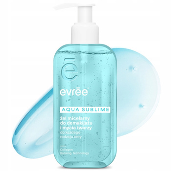 Evree Aqua Sublime Micelarny Żel Do Mycia i Demakijażu Twarzy Aloes 200ml