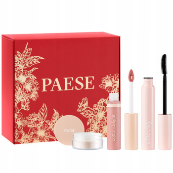 Paese Nature Look Set Zestaw Prezentowy Damski Błyszczyk Tusz Do Rzęs Puder