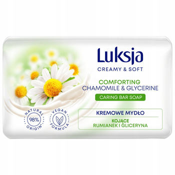 Luksja Creamy Soft Kremowe Mydło w Kostce Do Rąk Kojące Rumiankowe 90g