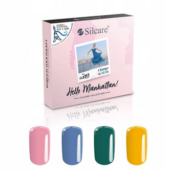 Silcare Zestaw 4 x Lakier Hybrydowy Hello Manhattan