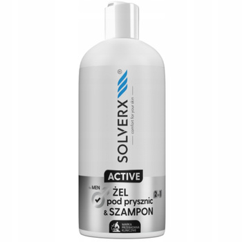 Solverx Active Men 2w1 Żel Pod Prysznic i Szampon Do Włosów Męski 400ml