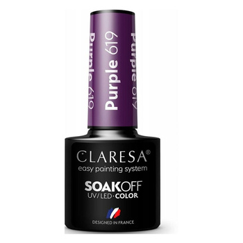 Claresa Lakier Hybrydowy Purple 619 5g