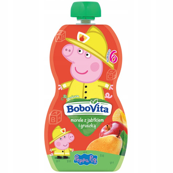 Bobovita Deser Mus Owocowy Morele z Jabłkiem i Gruszką Po 6 Miesiącu 100g