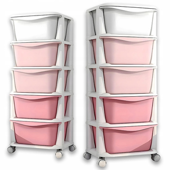 Organizer Plastikowy Duży Regał Pojemnik Na Zabawki i Akcesoria 5 Szuflad