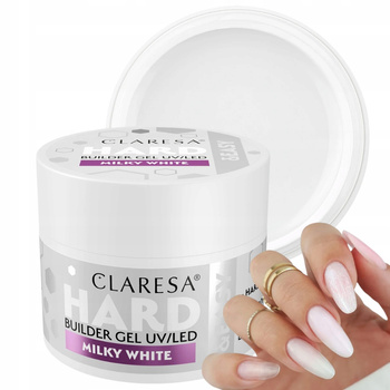 Claresa Hard Easy Budujący Żel Do Paznokci Samopoziomujący Milky White 12g