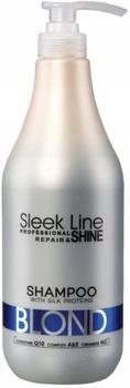 Stapiz Sleek Line Blond Szampon z Jedwabiem Niebieski 1000ml