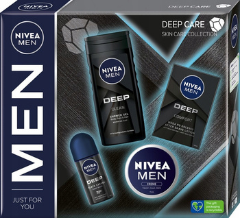 Nivea Men Zestaw Prezentowy 4 Kosmetyki Deep Care Dla Mężczyzny