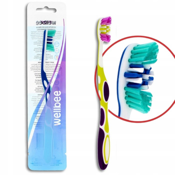 Wellbee Klasyczna Szczoteczka Do Zębów Dla Dorosłych z Gumą Soft Miękka