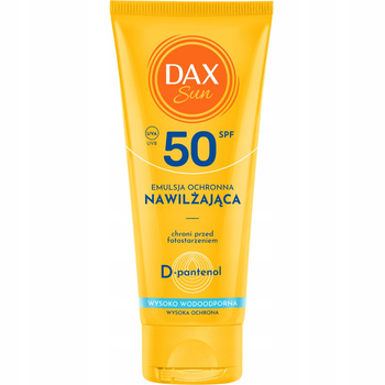 Dax Sun Nawilżająca Wodoodporna Emulsja Do Ciała SPF 50 D-Pantenol 100ml