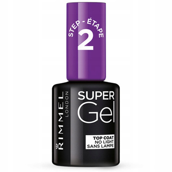 Rimmel Super Gel Top Coat Do Paznokci Przedłużający Trwałość Lakieru 12ml