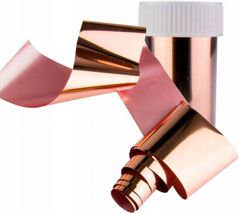 Folia Transferowa Do Zdobień Paznokci Różowe Złoto