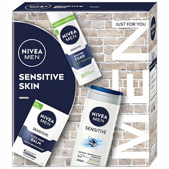 Nivea Men Sensitive Skin Zestaw Prezentowy Dla Mężczyzny Pianka Balsam Żel