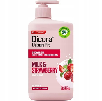 Dicora Urban Fit Żel Pod Prysznic Mleko i Truskawka Wit. B Odżywczy 825ml