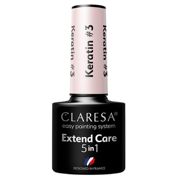 Claresa Extend Care 5in1 Keratin Baza Hybrydowa Do Paznokci Róż Nude 3 5g