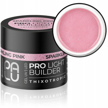 Palu Pro Light Builder Gel Żel Budujący Róż z Drobinkami Sparkling Pink 45g