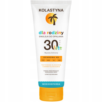 Kolastyna Dla Rodziny Wodoodporna Emulsja Do Opalania Ochrona SPF 30 250ml