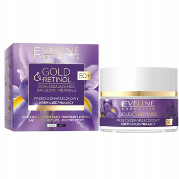 Eveline Gold Retinol Złoto Krem Przeciwzmarszczkowy Ujędrniający 50+ 50ml