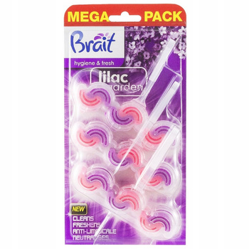 Brait Zawieszka Liliowa Kostka Do WC Lilac Garden Usuwa Zabrudzenia 3x45g