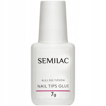Semilac Nail Tips Glue Mocny Transparentny Klej Do Tipsów z Pędzelkiem 7g