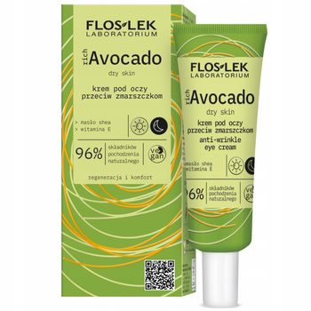 Floslek Rich Avocado Przeciwzmarszczkowy Krem Pod Oczy z Witaminą E 30ml