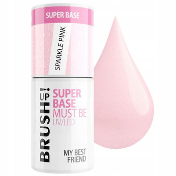 Brush Up By Maxineczka Super Base Bezkwasowa Baza Hybrydowa Sparkle Pink 5g